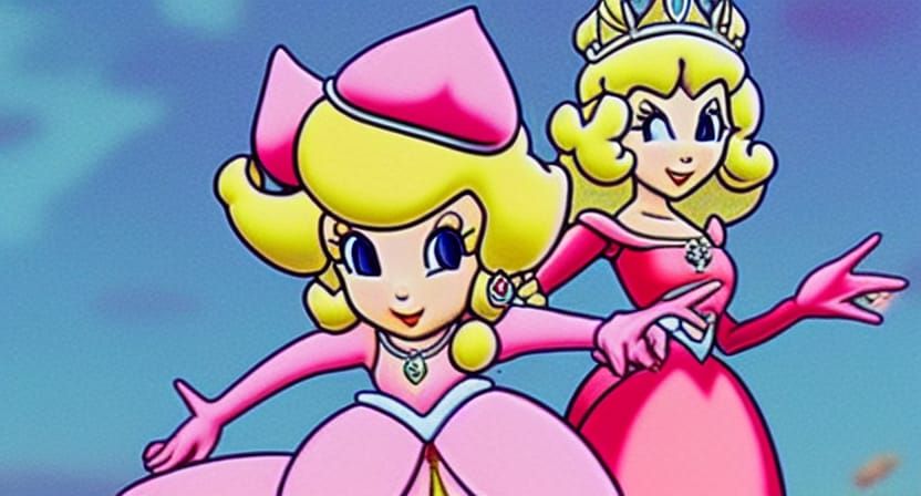 AI Generated Princess Peach Rendering