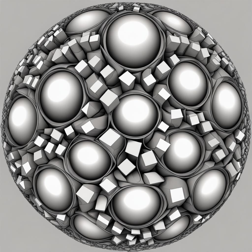 Abstract Fractal Cubes and Spheres in 3D