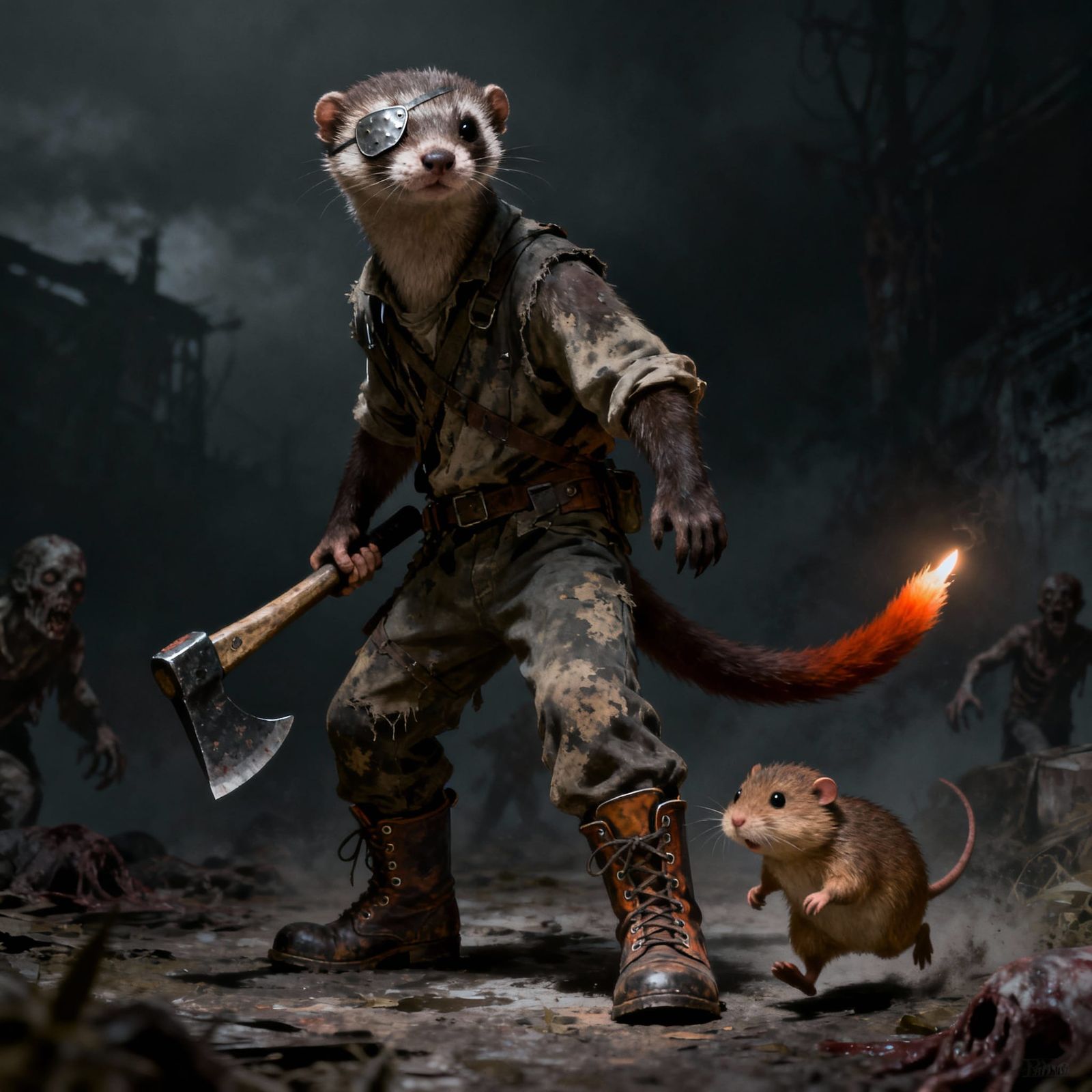 Ferret Veteran Rescues Gopher Child from Zombies in Gritty C...
