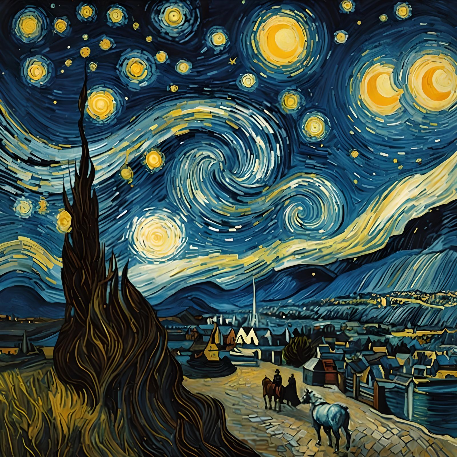 Dali's Surreal Take on Starry Night