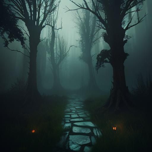 Menacing Fox in Dark Fantasy Tim Burton Style