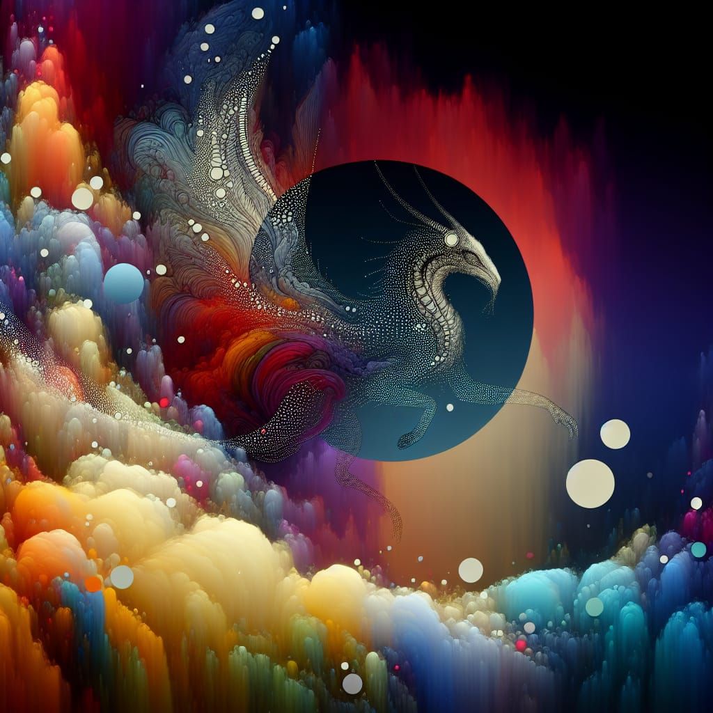 Fantastical Matte Painting of Dotted Creature in 8K