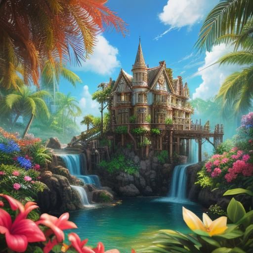 White Wolf and Steampunk Engine at Beach House