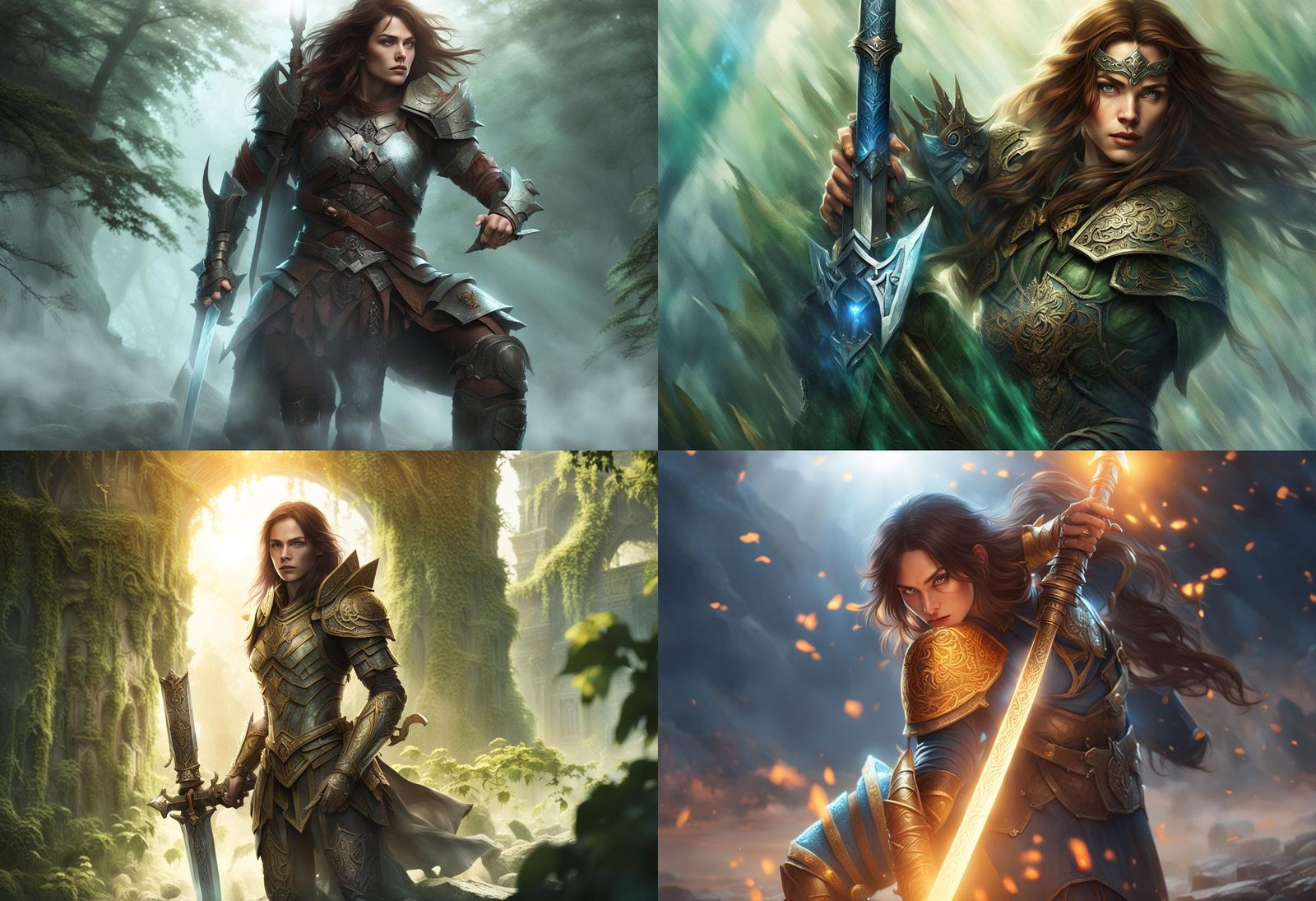 Fantasy Female Fighter with Great Sword