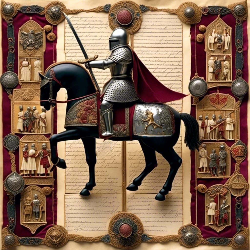 Armored Knight Jousting Tournament Collage