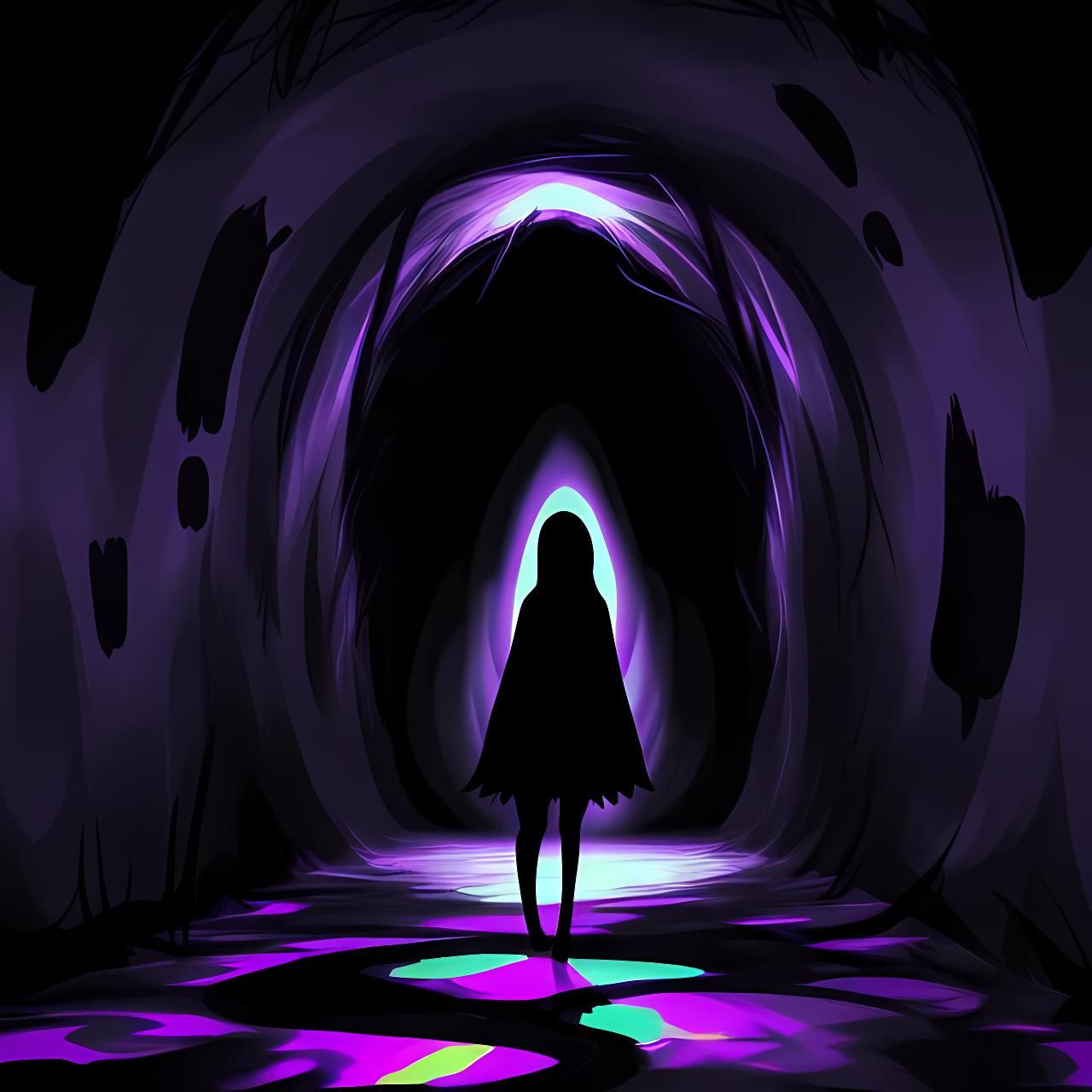 Dark Psychedelic Tunnel with Trippy Black Tint