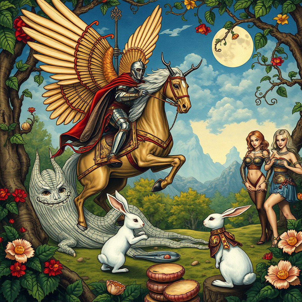 Medieval Knight on Pegasus vs Killer Snail