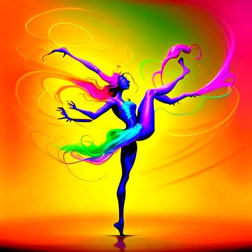 Ethereal Light Tendrils Dance in Surreal Harmony