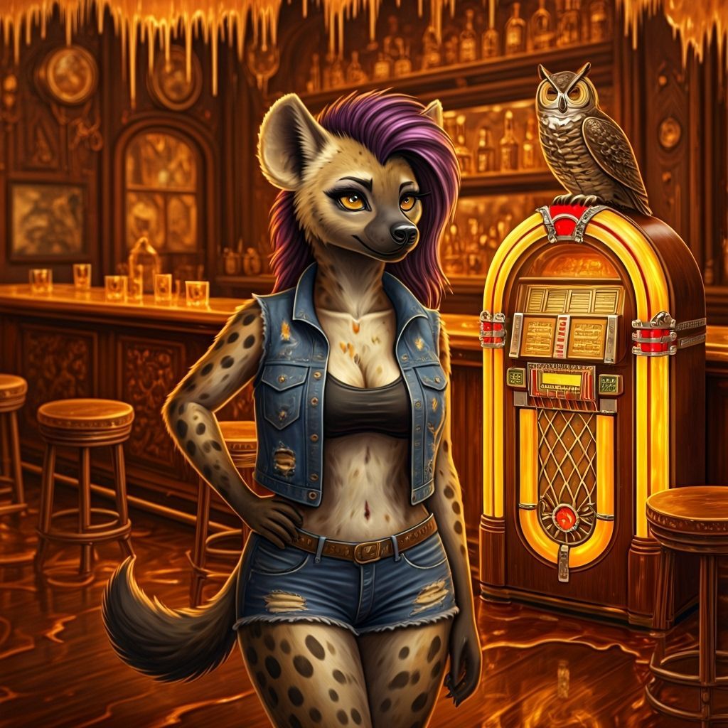 Bourbon Bar with Whiskey Hyena and Owl