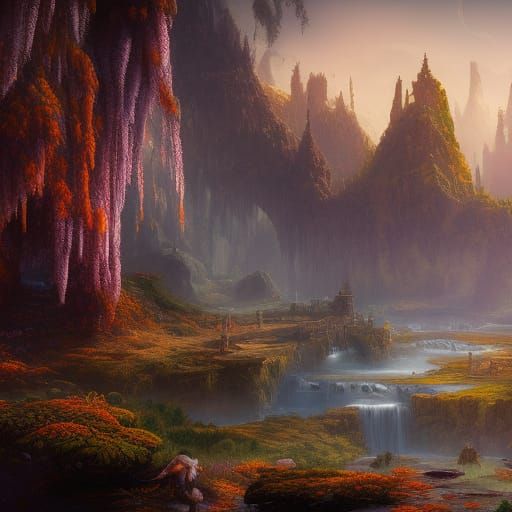 Fantastical Heaven Concept Art in Deep Color