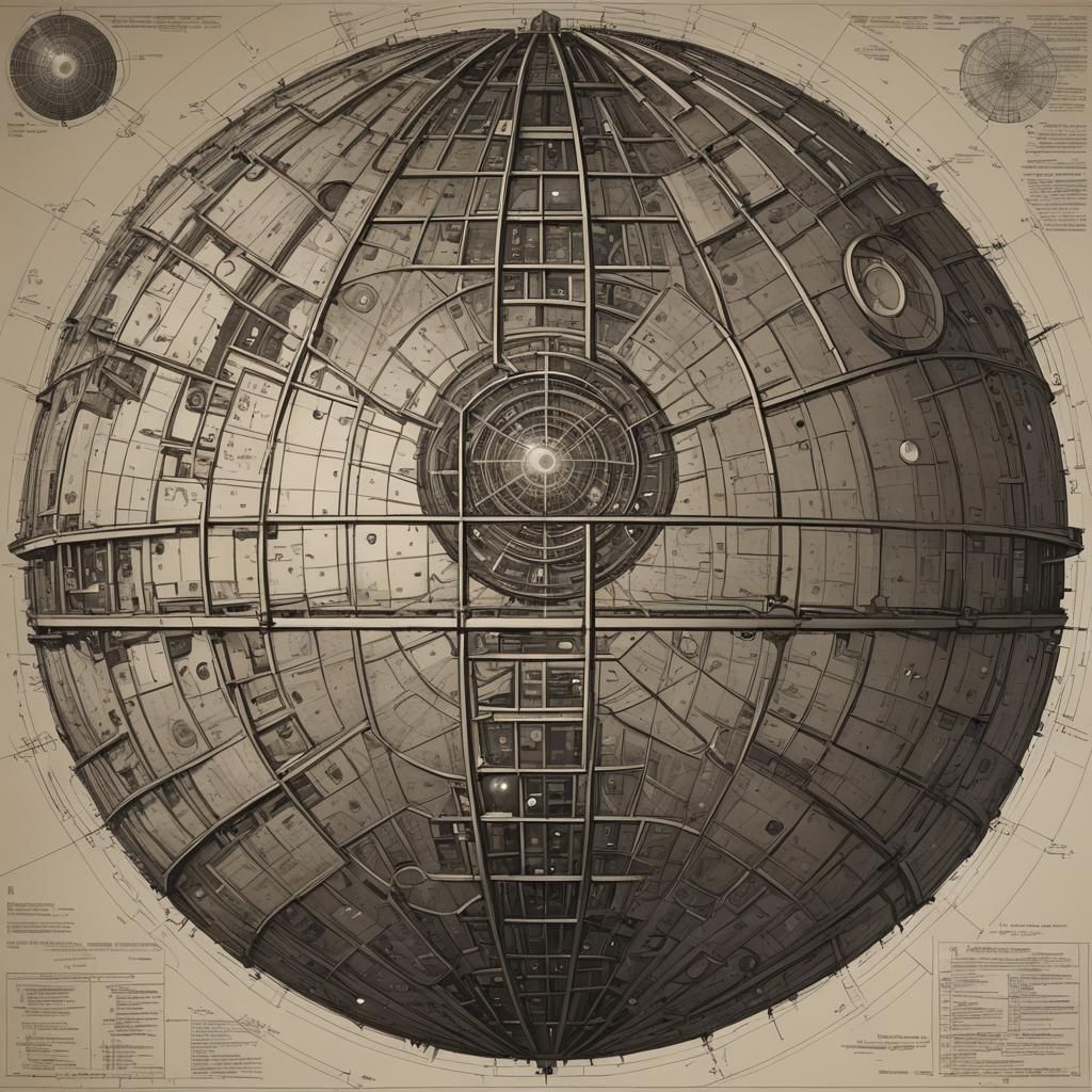 Dyson Sphere Blueprint Generated by AI