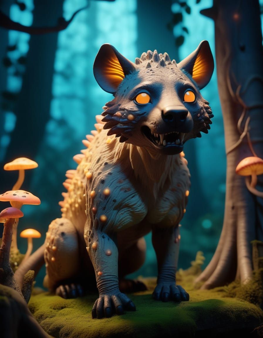 Colossal Alpha Hyena in Twilight Forest