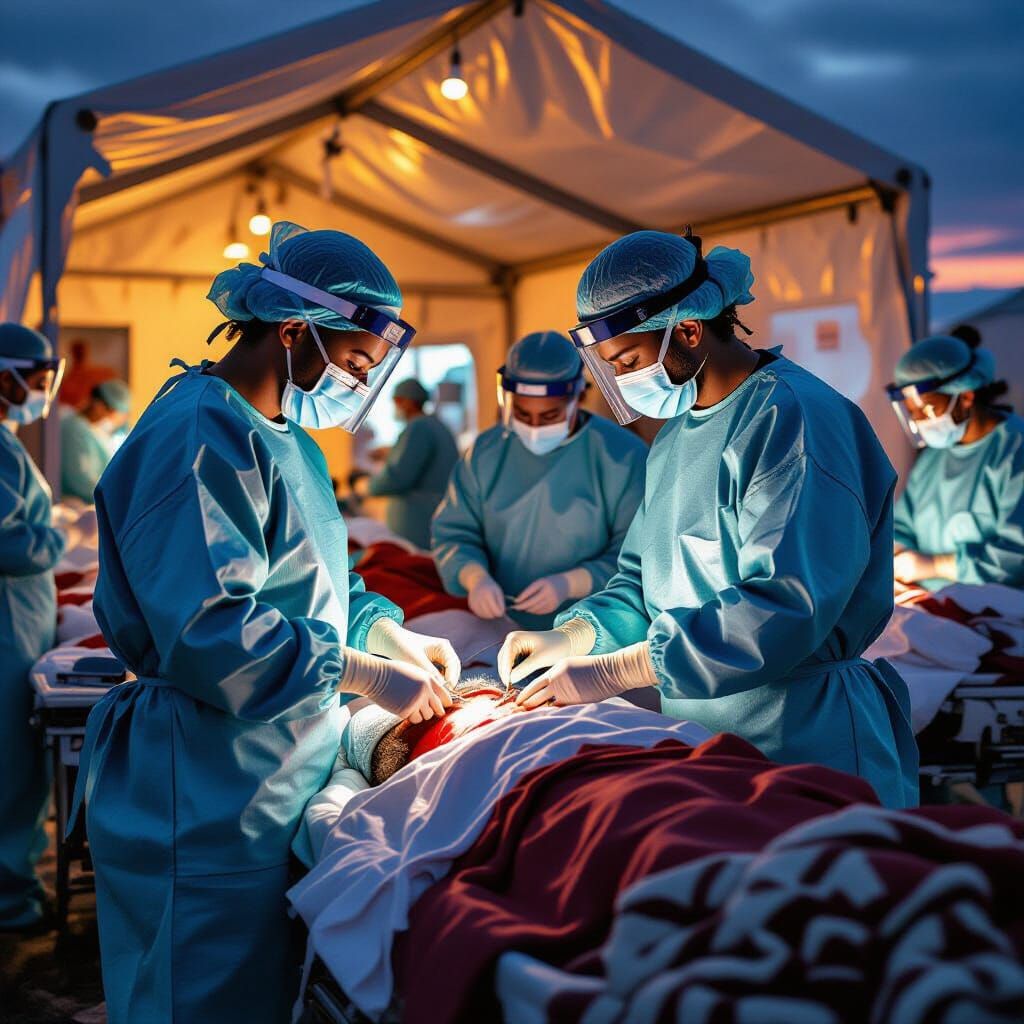 Black Doctors Provide Urgent Care in Dystopian Field Hospita...