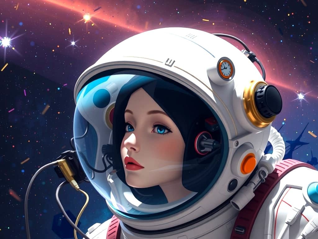 Psychedelic Robot's Face in Chaos