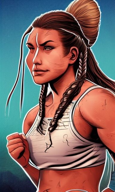 Proud Rugby Player in Comic Book Art Style