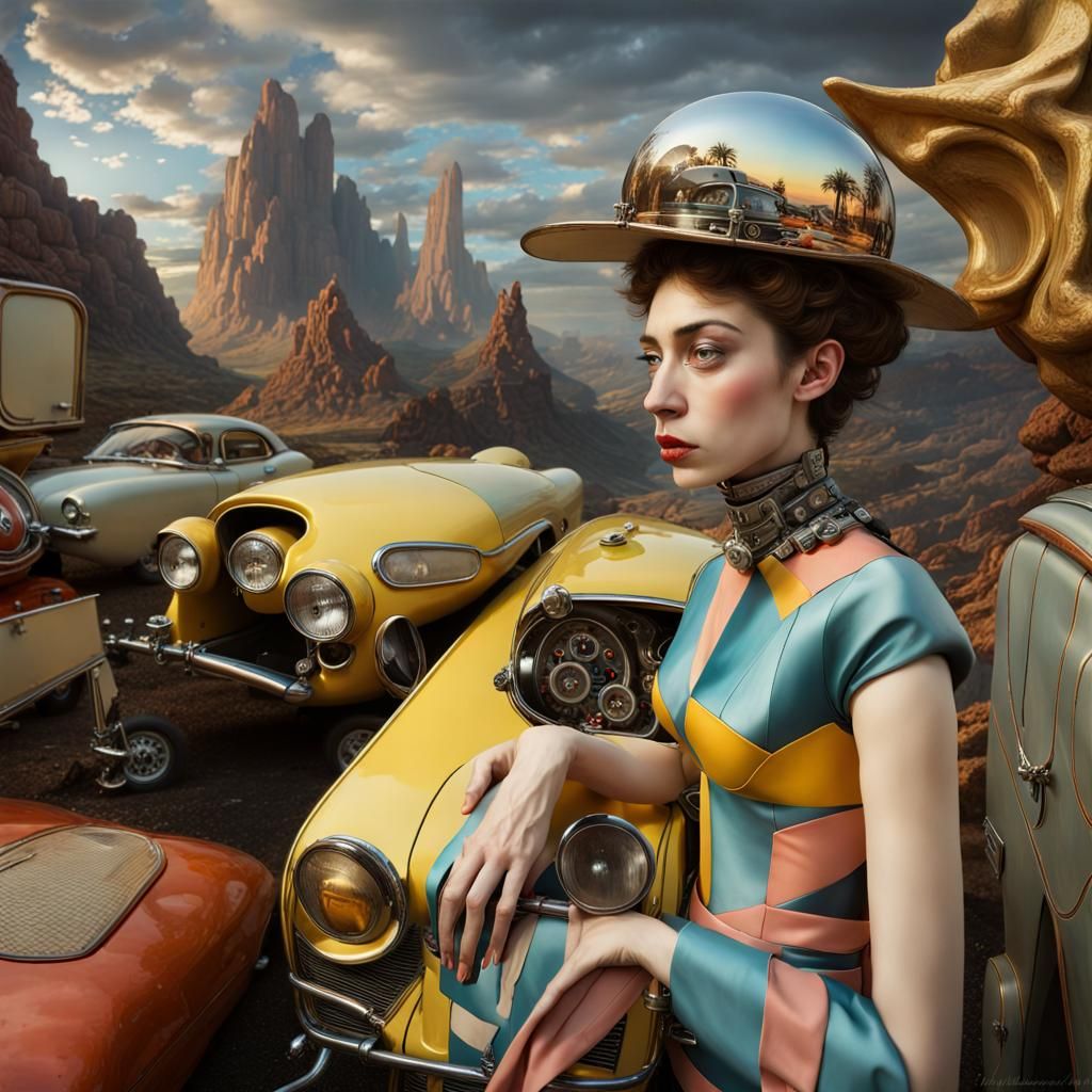 Magical Biological Racing Cars in 8k Resolution