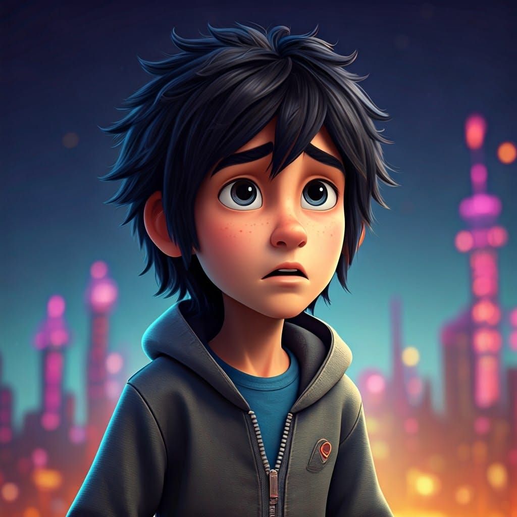 Hiro Hamada's Futuristic Search in 3D Style