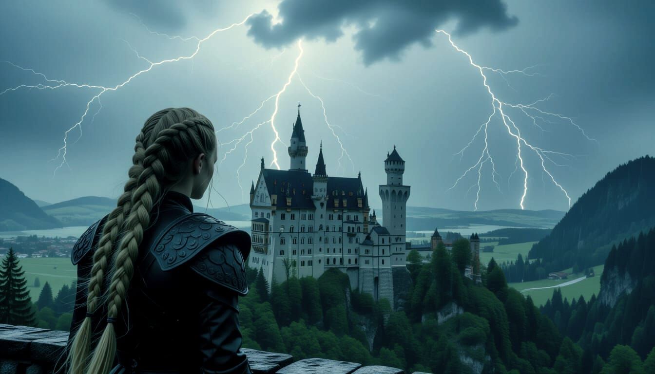 Valkyrie Watches Stormy Neuschwanstein Castle
