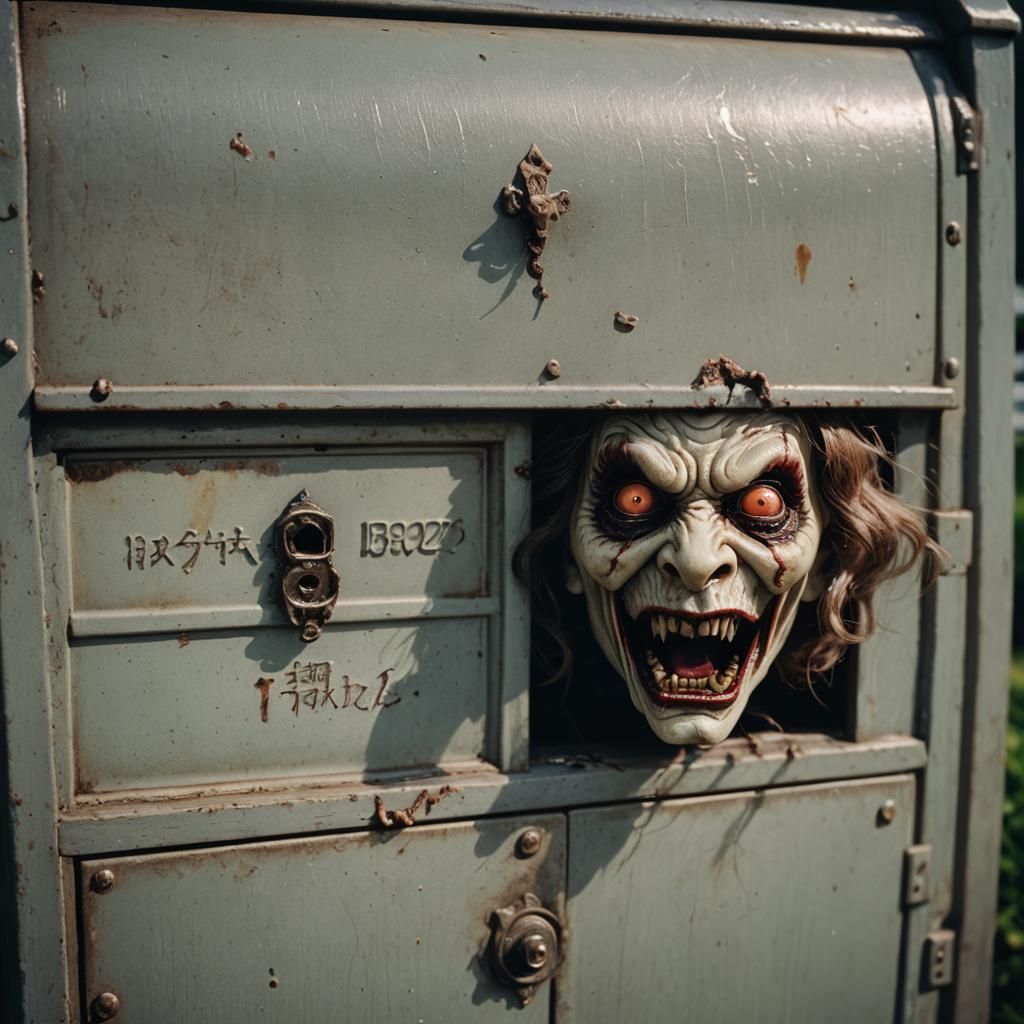 Porcelain Demon Emerges: Cinematic Film Still