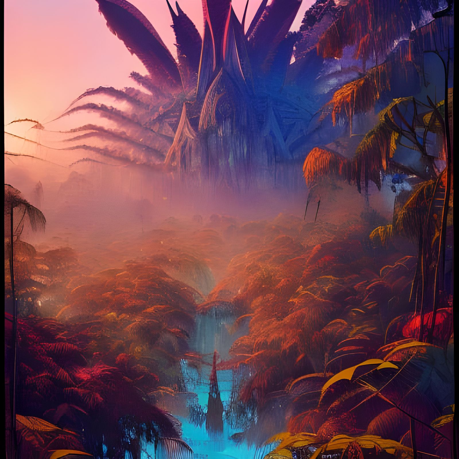 Temple Jungle Utopia in Photorealistic Style