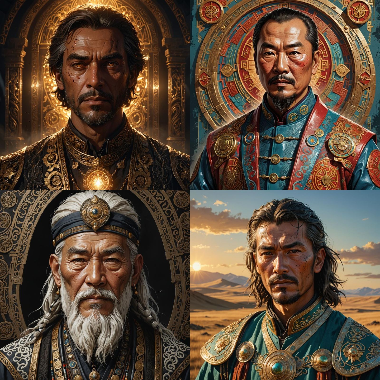 Physician to Genghis Mao: Art Nouveau Portrait