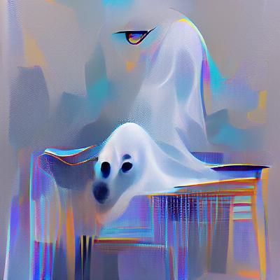 Ethereal Ghostly Apparition in the Dark