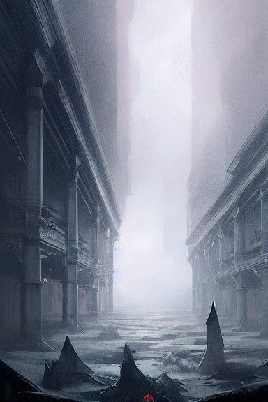 Ominous Fantasy Landscape Illustration: Awakening