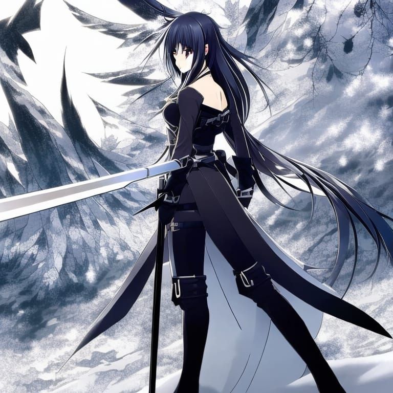 Anime Style Ninja Woman with Sword