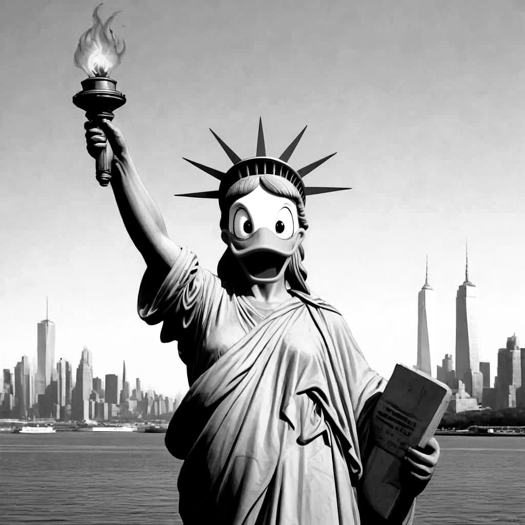Statue of Liberty Features Donald Duck's Face