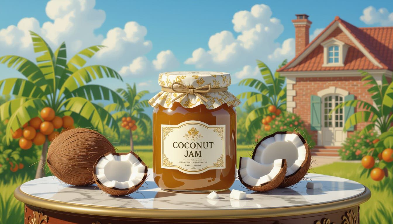 Luxurious Coconut Jam Setting on Royal Table