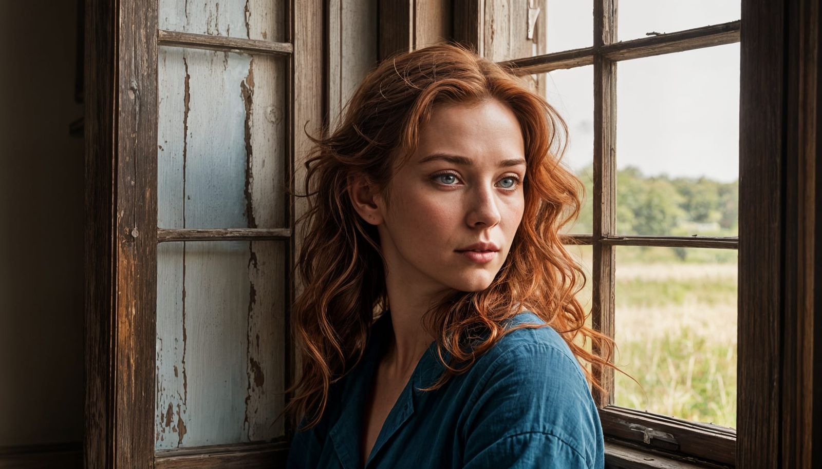 By the window