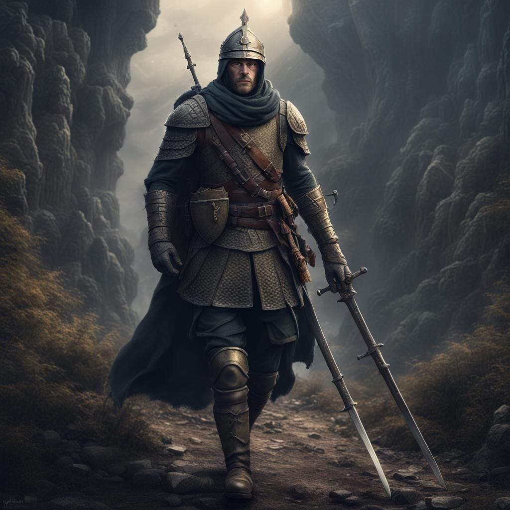 Dark Fantasy Medieval Warrior in France
