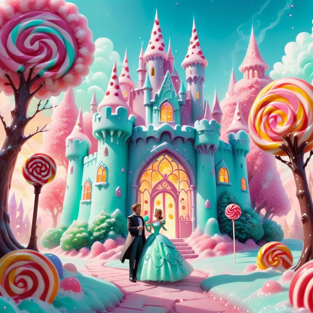 Mr. Mint and Princess Lolly in Candy Castle