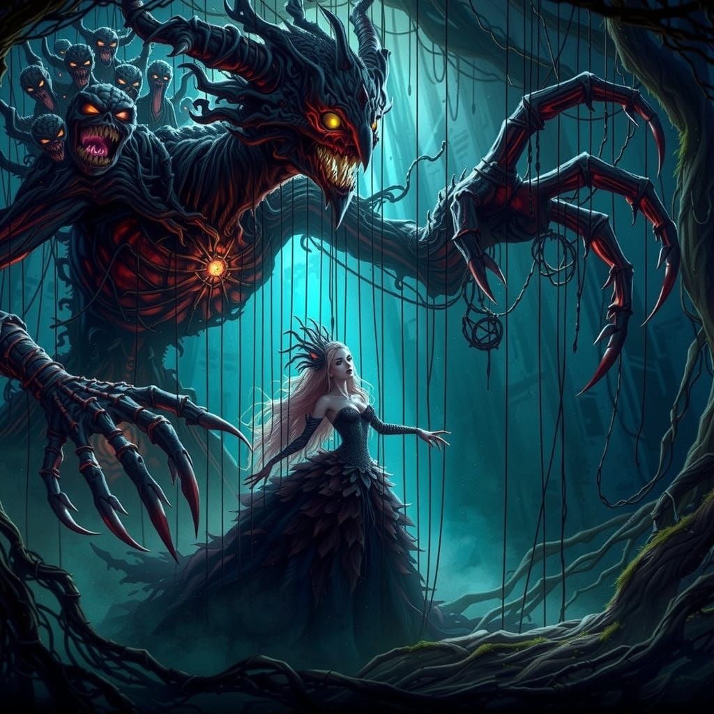 A Dark and Ominous Scene in a Haunting Aesthetic