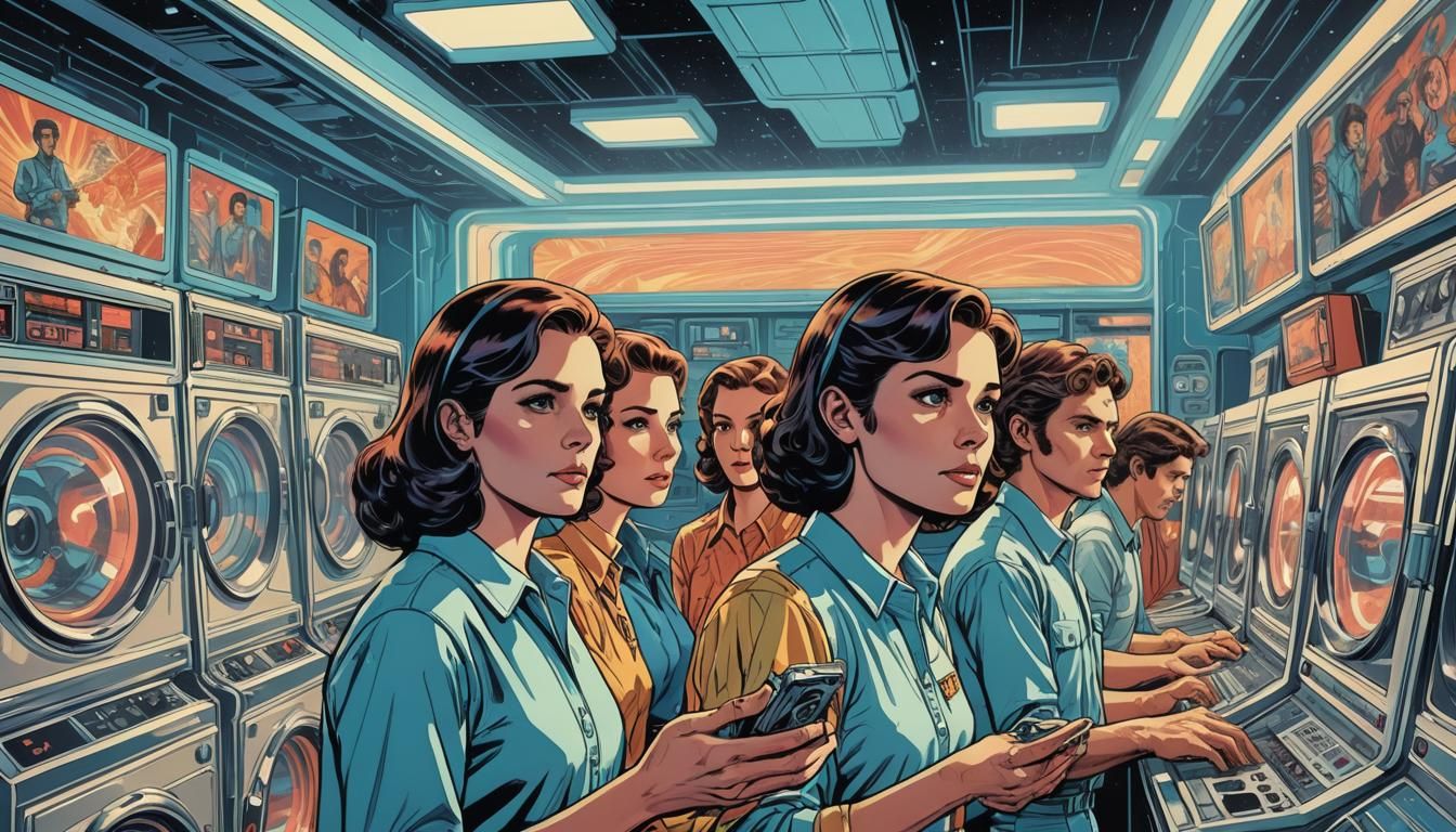 Retrofuturistic Sci-Fi Cinema in Comic Book Style