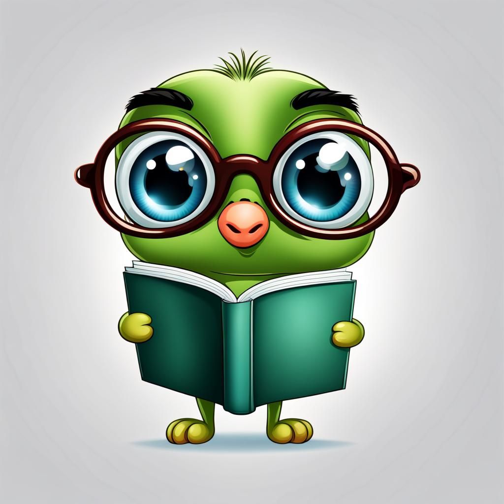 Cute bookworm