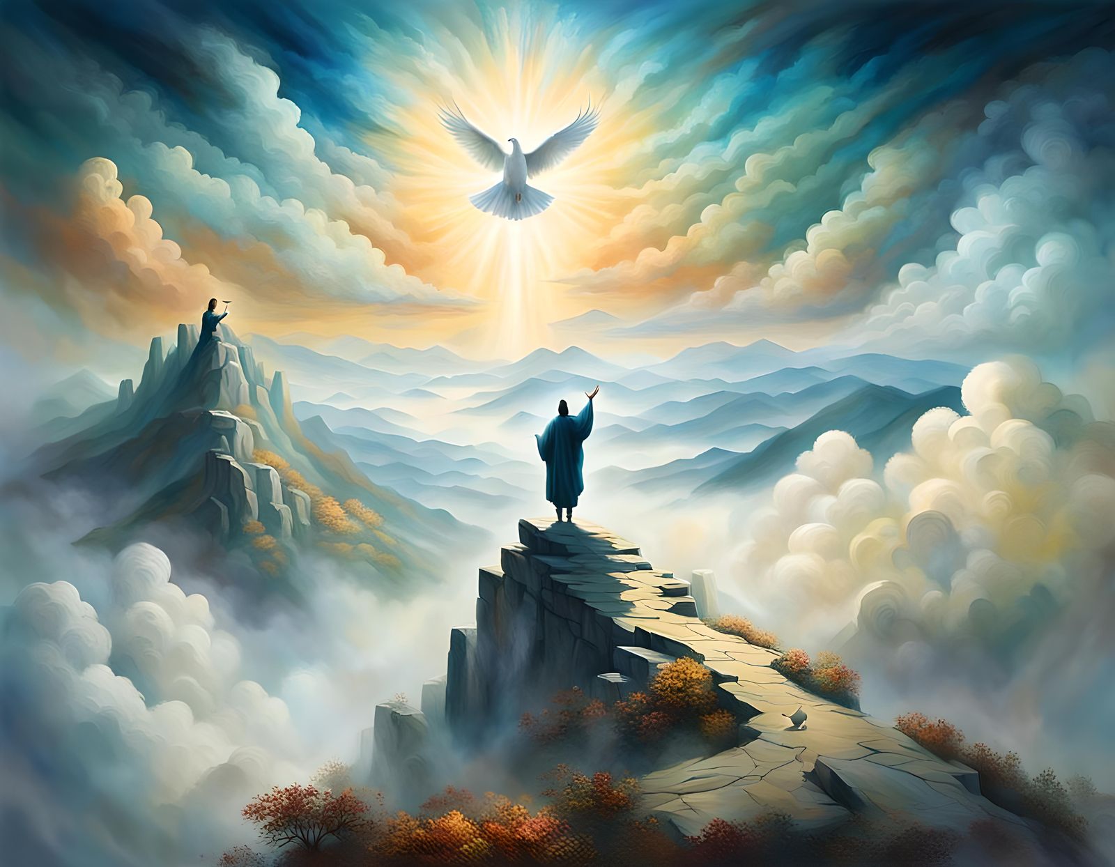 Sacred Fulfillment: A Divine Digital Rendering