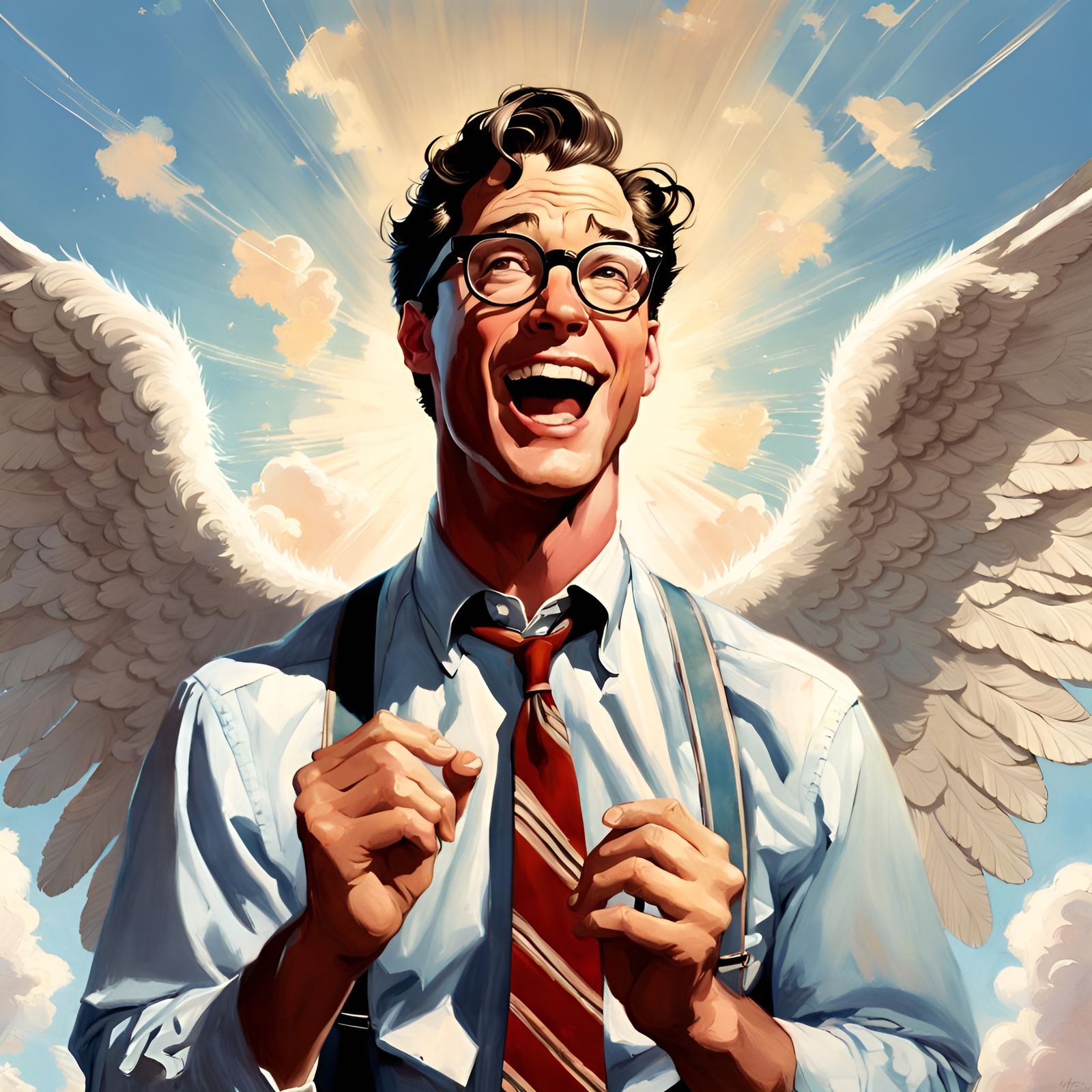 Clark Kent as Angel, Digital Illustration