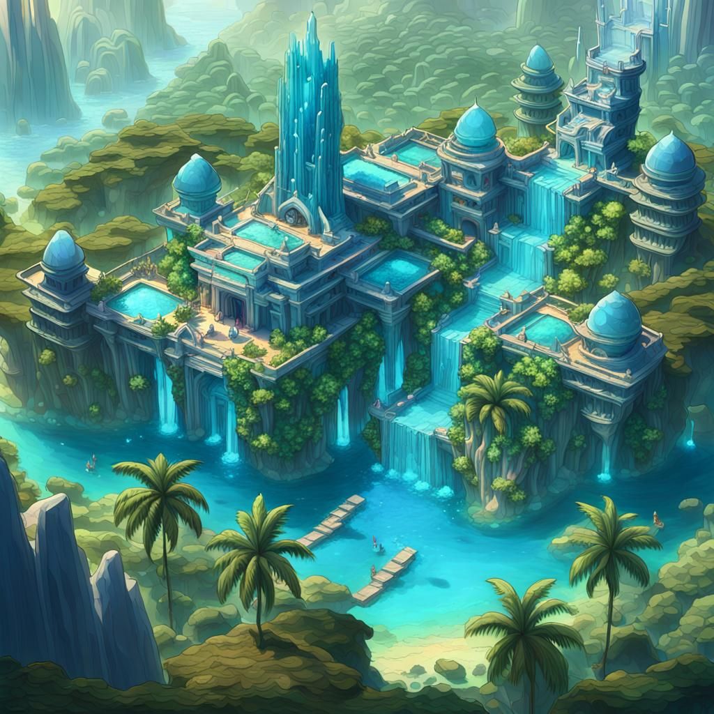 Dreamlike City Concept Art with Organic Architecture