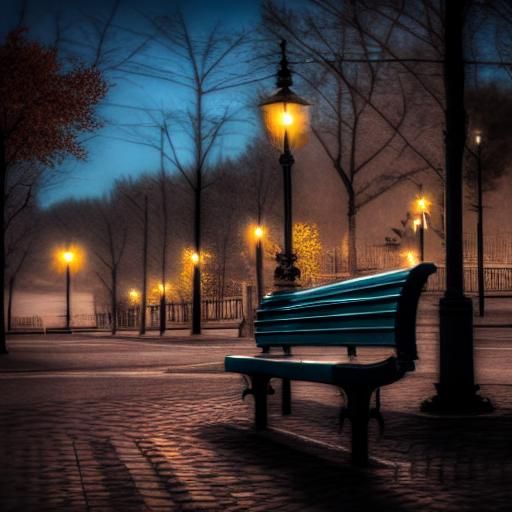 An Empty Bench in the Park