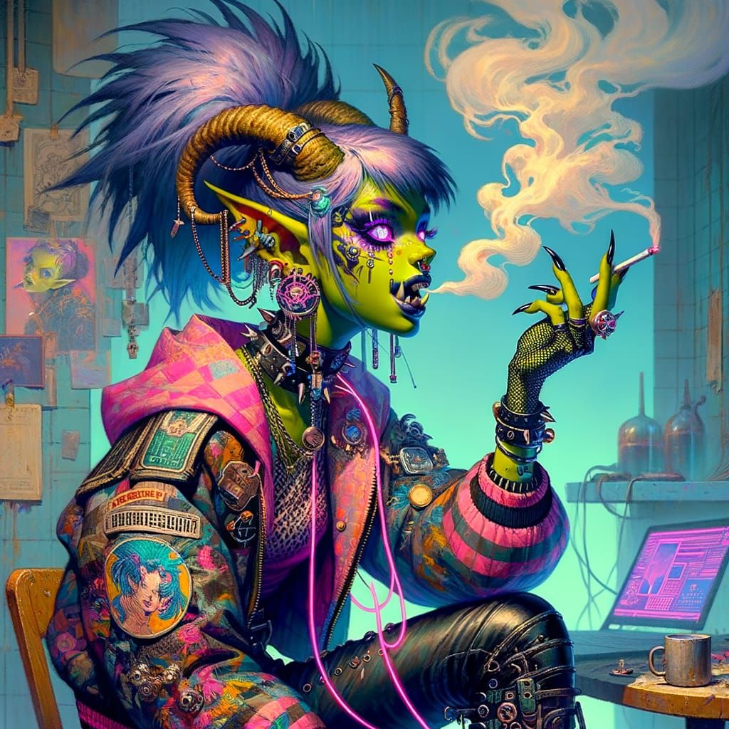 " Don't mind Fizz... She's isn't really here, Plugged and Bugged Out... "