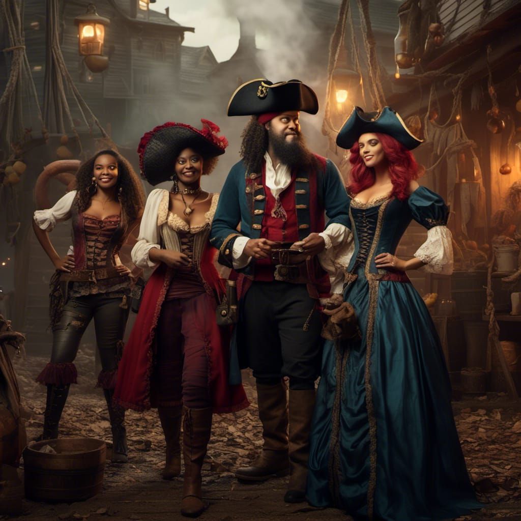 Pirate Adventure in Haunted House: Fantasy Concept Art