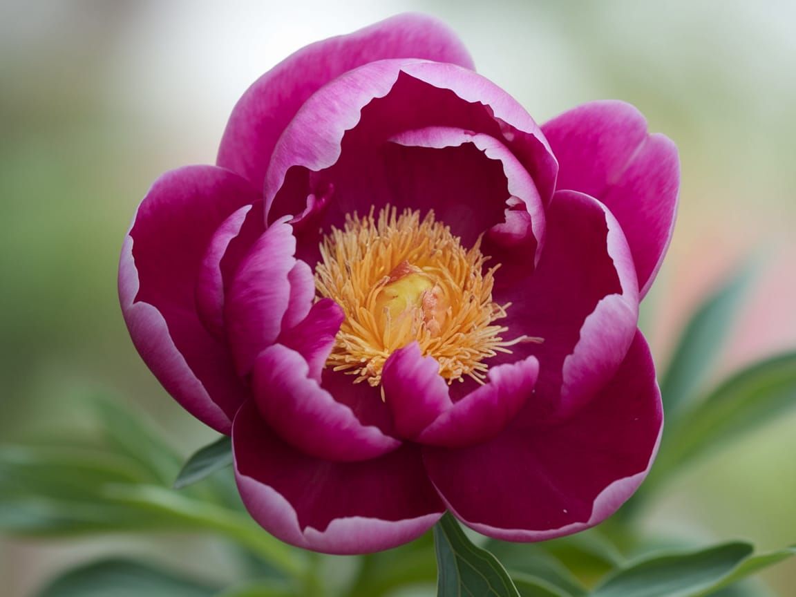 Elegant Magenta Peony in Soft Focus