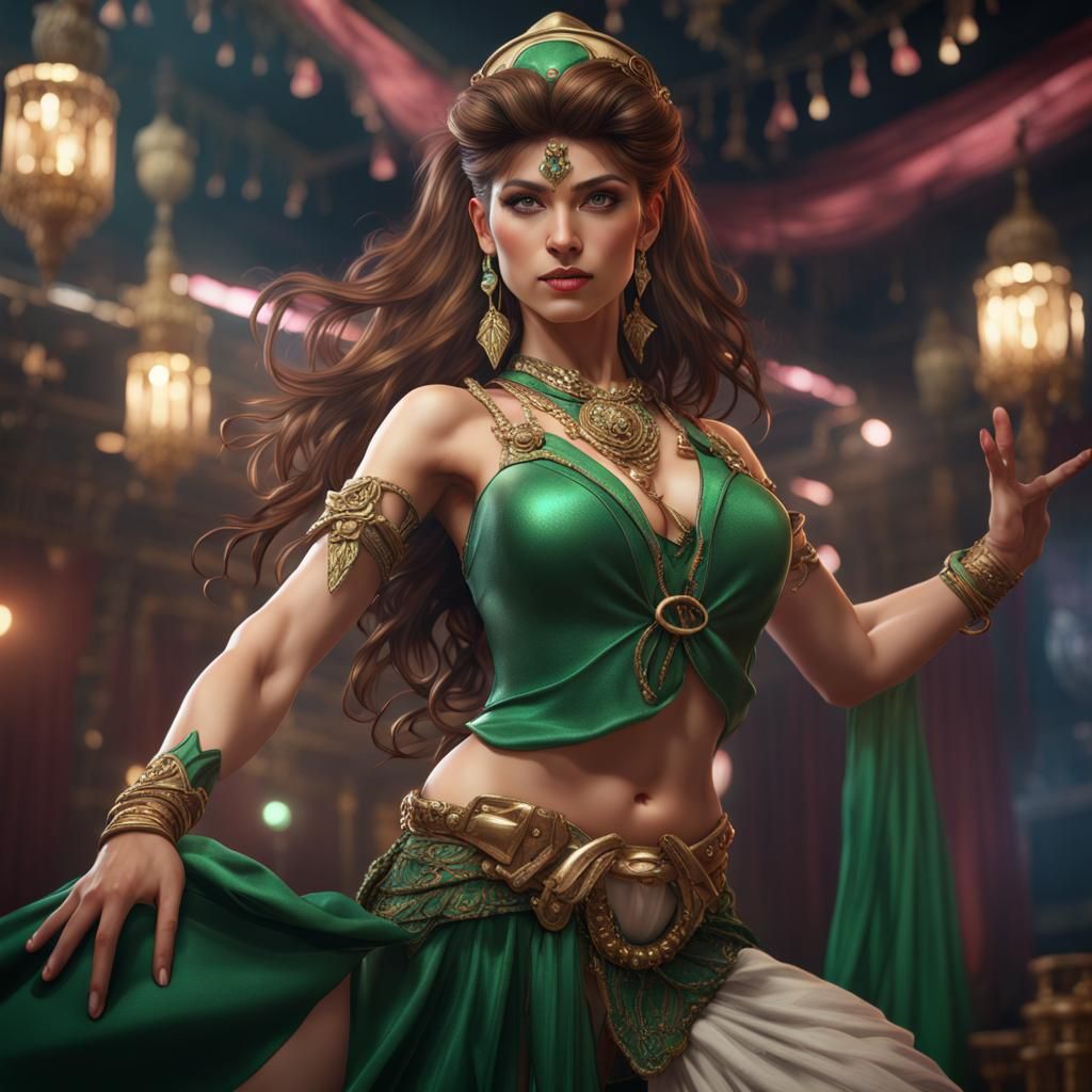 Sailor Jupiter as Oriental Bellydancer in 8k