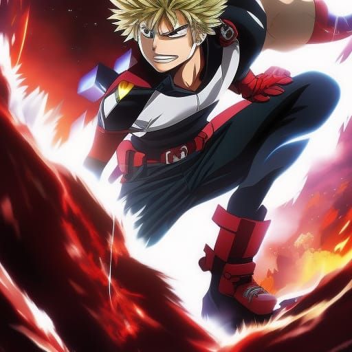 Anime Style Bakugo Illustration