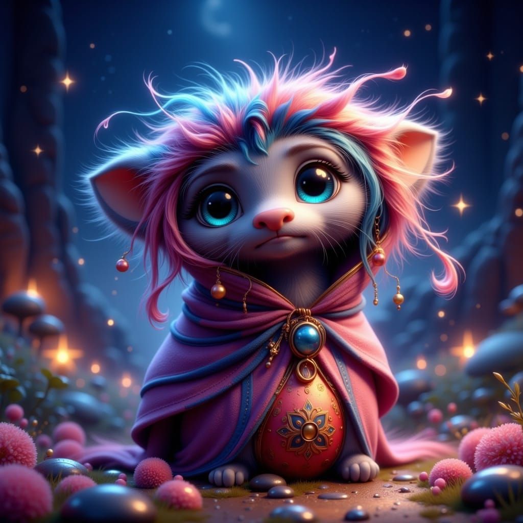 Adorable Whimsical Animal in 3D Cartoon Style