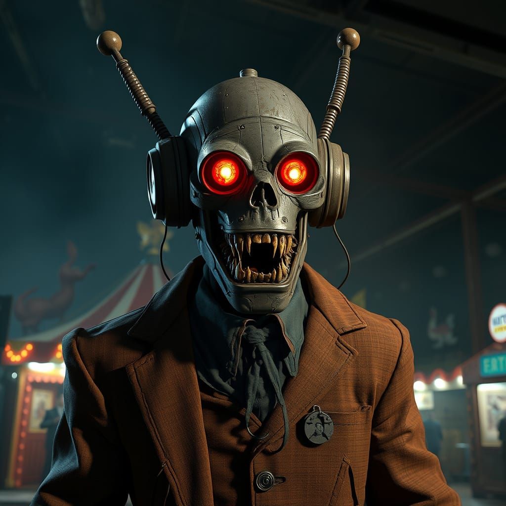 Horror Animatronic in Abandoned Carnival