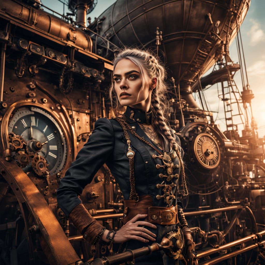 Steampunk Jinx from Arcane in Zaun Airship
