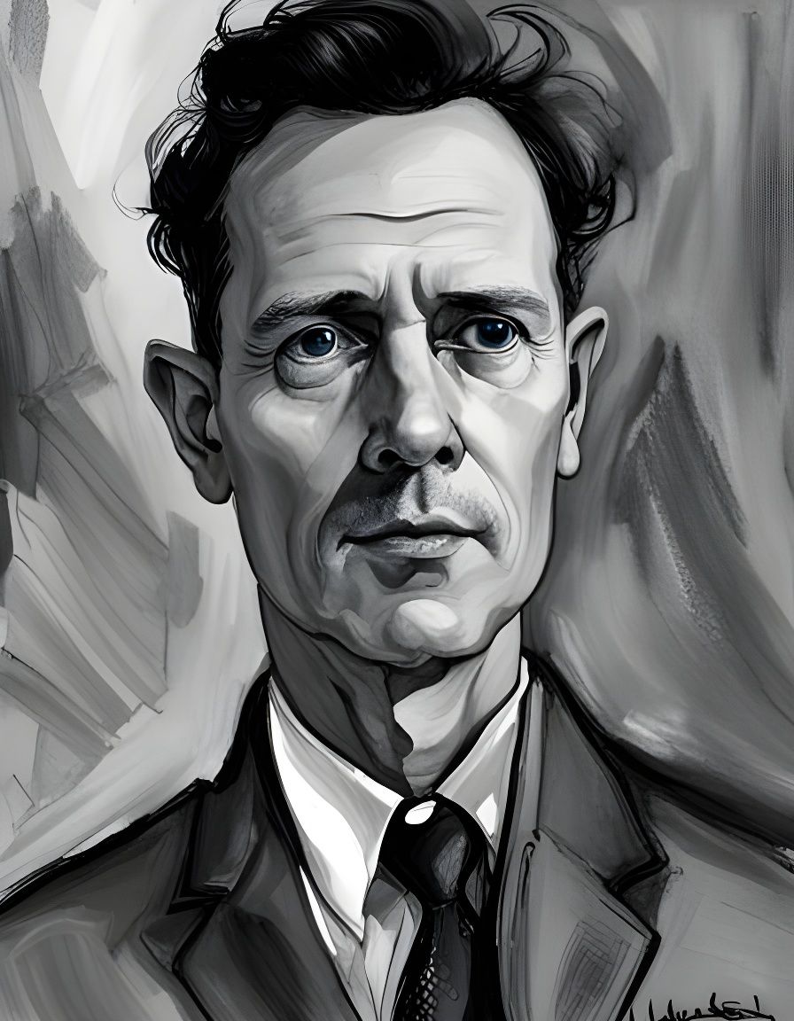 High Contrast Portrait Drawing of the Unseen