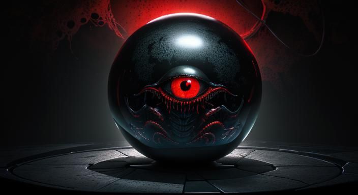 Screaming Creature Trapped: 3D Biomechanical Art